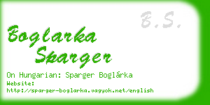 boglarka sparger business card